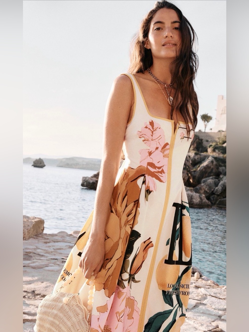 ANTHROPOLOGIE MAEVE SQUARE NECK PIPED MIDI DRESS
